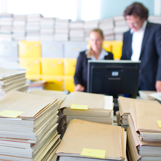 Large pile of documents